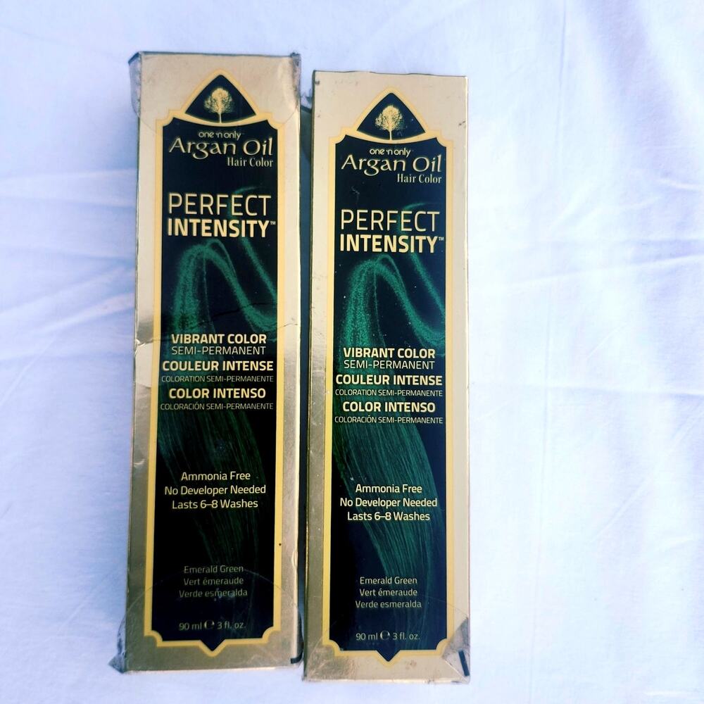 NIB Lot of 2 Semi Permanent Emerald Green One  n Only Aragon Oil Hair Dye